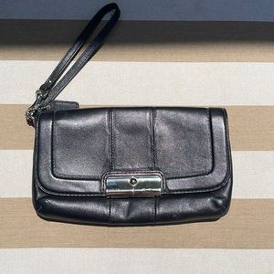Coach Black Leather Clutch
